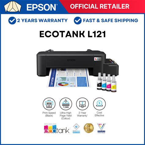 Epson Ecotank L121 A4 Ink Tank Printer Shopee Philippines