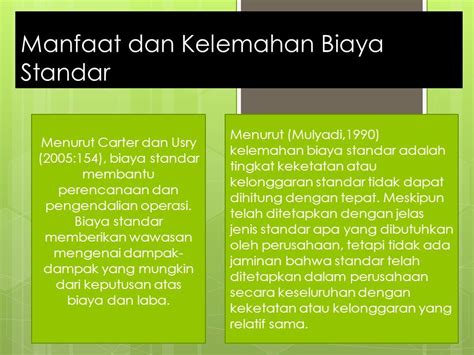 Oleh Zaeni Abdillah Biaya Standar Adalah Biaya Yang Ditentukan Di Muka