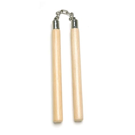 Natural Rattan Nunchaku, w/Chain - Zen Combat International