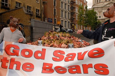 Peta Stage A Naked Protest Against The Bearskin Hats Worn By Buckingham