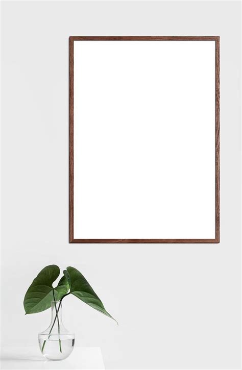 Large Natural Thin Wood Frame Walnut Etsy Pinterest