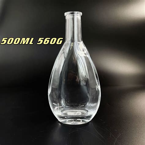 Jingna Ml Water Drop Shaped Round Flat Spirits Liquor Wine Bottle