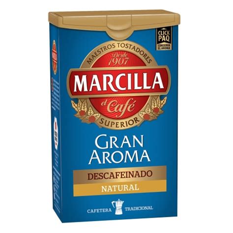 Café molido natural descafeinado Gran Aroma Marcilla 200 g