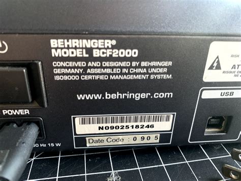 Behringer Bcf B Control Fader Usb Midi Controller Motorized Faders