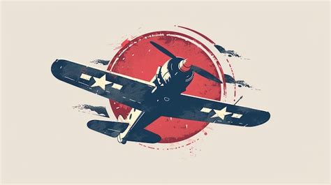 Premium Photo Vintage Illustration Of A Wwii Fighter Plane Flying