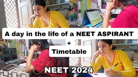 A DAY IN THE LIFE OF A NEET ASPIRANT TIMETABLE Neet Aspirant Study