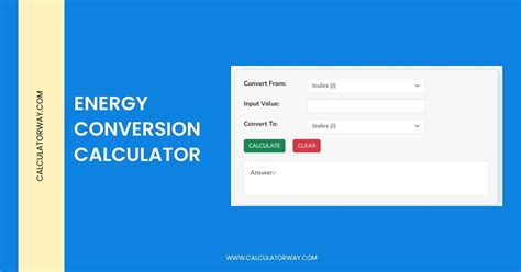 Energy Conversion Calculatorway