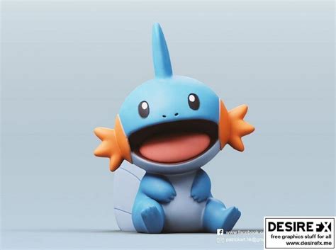 Desire Fx D Models Mudkip Pokemon D Print Model