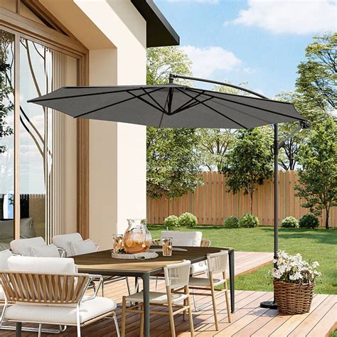 M Large Garden Hanging Parasol Cantilever Sun Shade Patio Banana