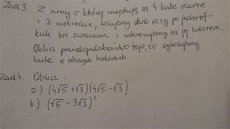 Hej mam 4 zadania z matematyki pomoze ktos sama próbowałam ale