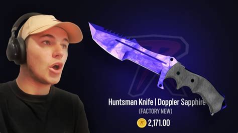 Huntsman Knife SAPPHIRE Unboxing On CSGOROLL 2000 YouTube