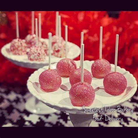 Custom Edible Glitter Cake Pops Food Delivery Glitter Cake Pops