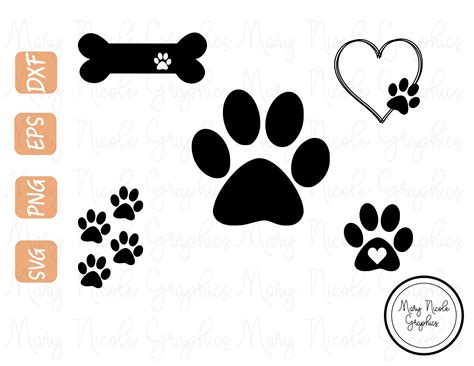 Paw Print Svg, Dog Paw Print Svg, Dog Paw Svg, Paw Svg, Dog Mom Svg ...