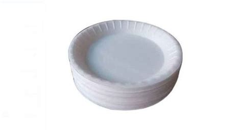 Eco Friendly Thermocol Material Round Shape Disposable Plate For Food