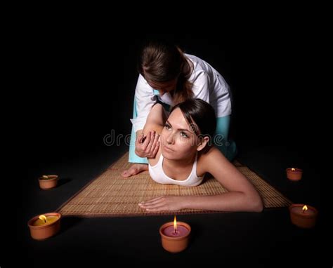 Beautiful Girl Having Thai Massage Stock Image Image Of Care