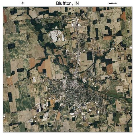 Aerial Photography Map of Bluffton, IN Indiana