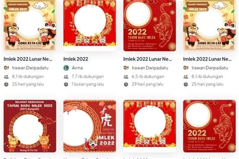 15 Twibbon Imlek 2022 Untuk Bingkai Foto Ucapan Selamat Tahun Baru