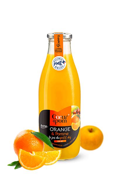 Pur Jus D Orange Pomme Pur Jus De Fruits Coeur De Pom