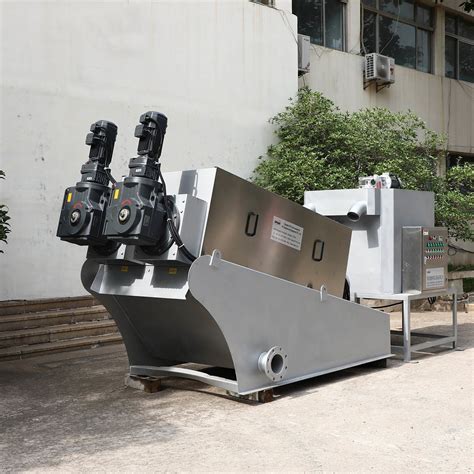 Small Footprint Multi Plate Screw Press Automatic Sludge Dewatering