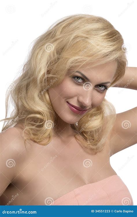 Smiling Blonde Woman Stock Image Image Of Caucasian