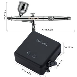 Nasedal Newest Mm Dual Action Black Airbrush Kit With Auto Stop