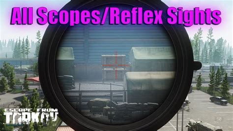 All Reflex Sights And Scopes Escape From Tarkov Youtube