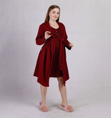 Халат женский теплый Tina TN1-2110 46-48 бордовый от продавца: Modin ...