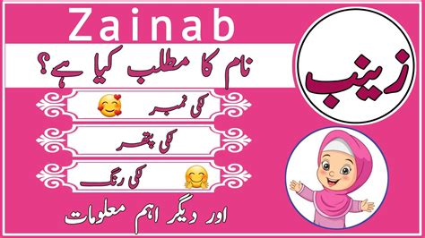 Zainab Name Meaning In Urdu And Lucky Number Zainab Naam Ka Matlab