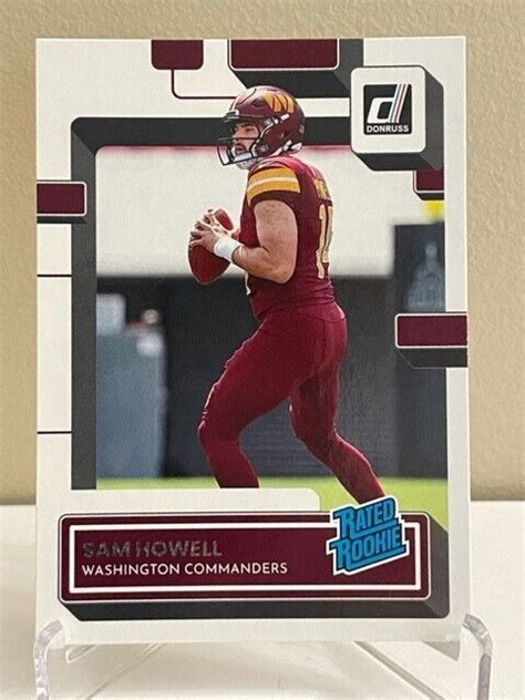 2022 Panini Donruss Sam Howell Rated Rookie 305 Washington Commanders