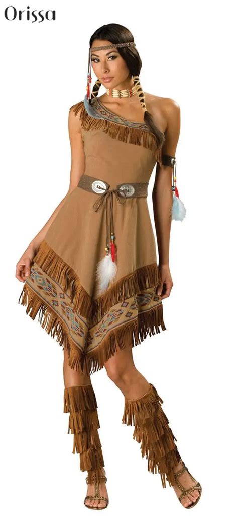 Indian Costume Womens Pocahontas Adult Fancy Dress In Sexy Costumes