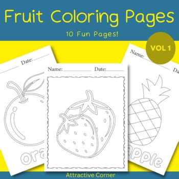 Kawaii Fruit Coloring Pages for School or Home. For Kids Both Boys and ...