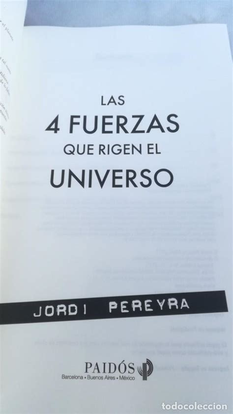 Las 4 Fuerzas Que Rigen El Universo Jordi P Comprar En