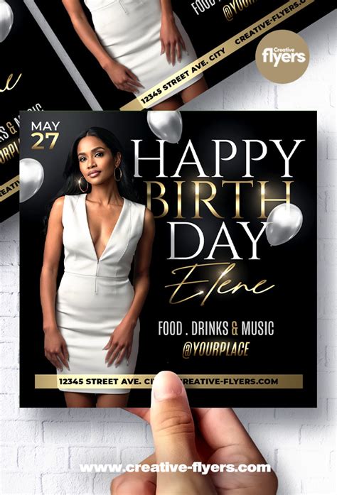 Editable Birthday Invitation Flyer To Download Creative Flyers