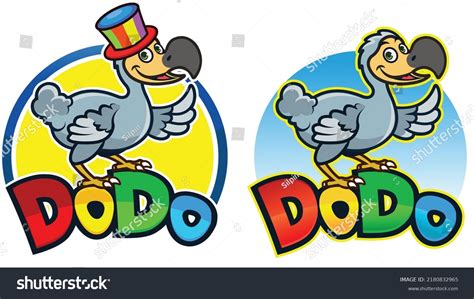 Dodo Bird Cartoon Mascot Logo Icon Royalty Free Stock Vector