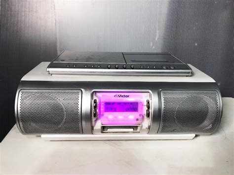 Used Victor Victor Cd Md Radio Cassette Portable System Silver [rc X5md W]azm7 Real Yahoo