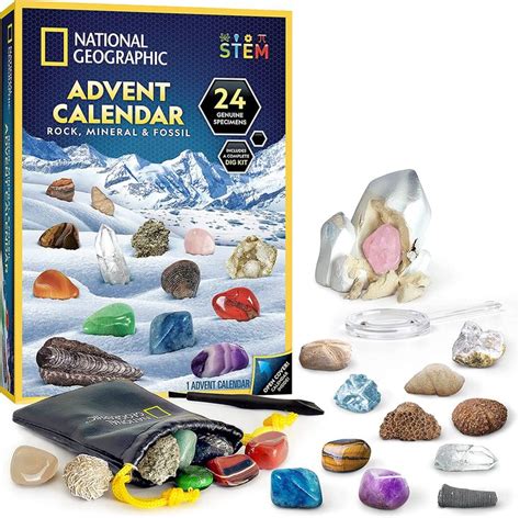 NATIONAL GEOGRAPHIC Advent Calendar 2022 - Rocks, Minerals & Fossils ...