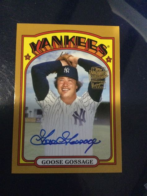 2022 Archives Fan Favorites Goose Gossage Auto 72FF GG1 Of 1 Gold