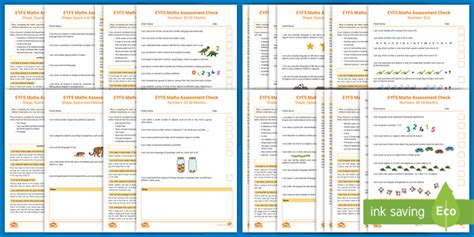 Eyfs Maths Assessment Pack Early Years Numeracy Test