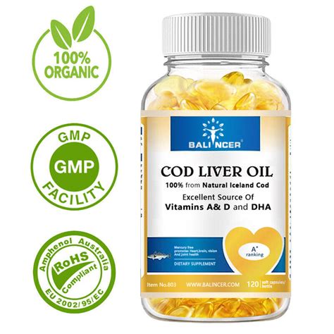 Cod Liver Oil 120 Softgel Capsules Pure High Strength Supplement Ebay