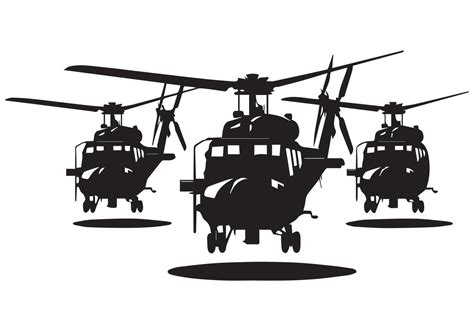 Military Helicopter Silhouette free bundile 43403135 Vector Art at Vecteezy