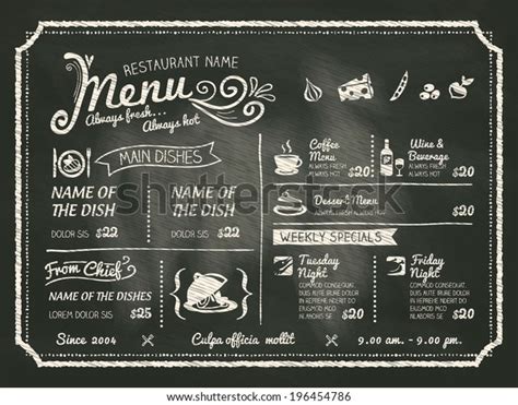 Chalk Menu Board Design