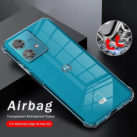 Funda Transparente Para Motorola Edge Neo G Airbags Tpu Cubierta