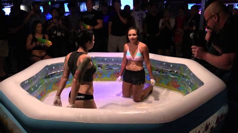 8 19 15 Fight 2 AJ Vs Alicia Female Oil Wrestling Matches YouTube