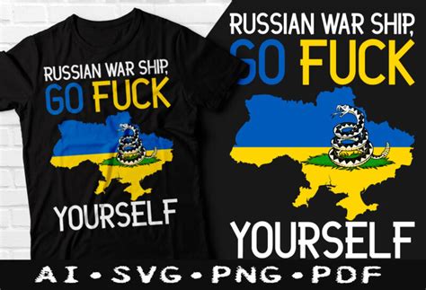 Russian War Ship Go Fuck Yourself T Shirt Design Russian War Ship Go Fuck Yourself SVG Fuck