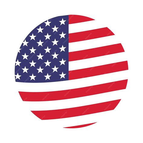 Premium Vector | Circle american flag