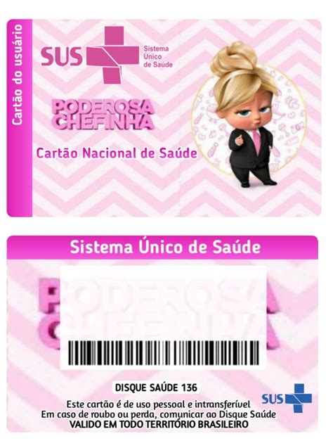 CARTÃO DO SUS PRONTO CLICA NO PIN Kids party themes Boss baby