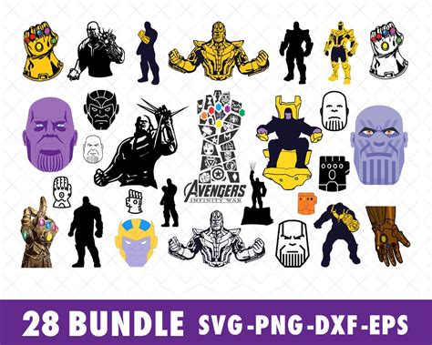 112 Thanos Svg Bundle Marvel Svg Avengers Svg Angelsvg Images And