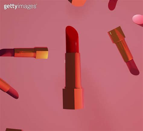 Lipstick Red Lipstick In Gold Packaging Flying Lipsticks Beauty Discounts On Lipsticks 3d