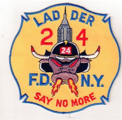 Fdny New York City Ladder 24 Company Fire Patch Firefighter Patches