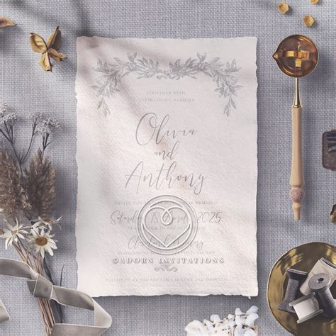 Deckled Edge Invitations Uk A Delicate And Old World Inspired Finish